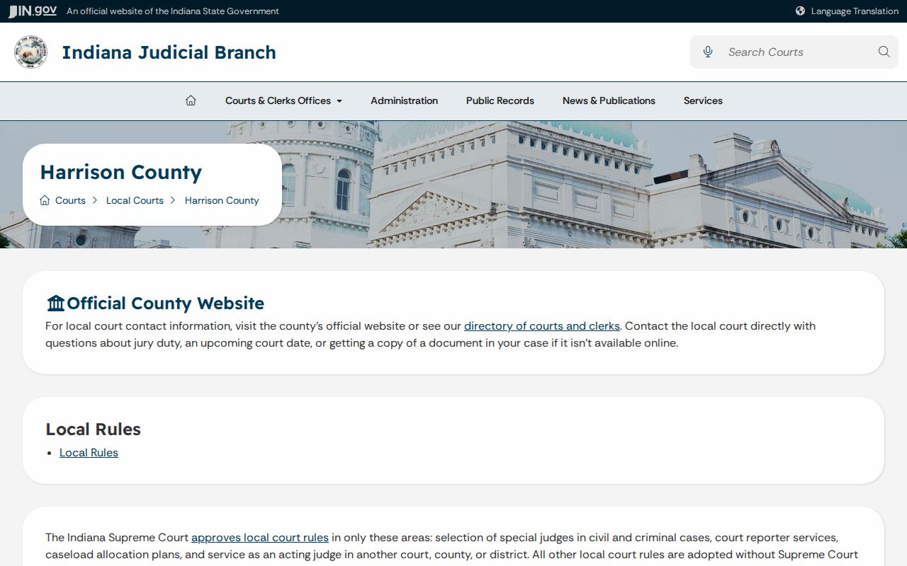 Harrison County active warrant court resources