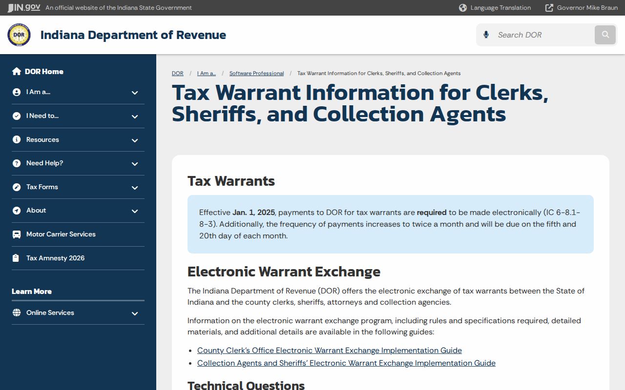 Harrison County bench warrant and tax warrant distinction