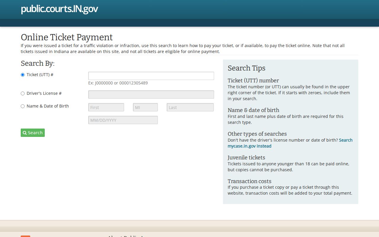 Harrison County arrest warrant distinction from traffic payment portal