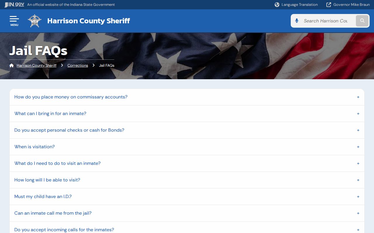 Harrison County warrant records jail procedure